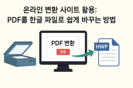 온라인 변환 사이트 활용: PDF를 한글 파일로 쉽게 바꾸는 방법 1 온라인 변환 사이트 활용
